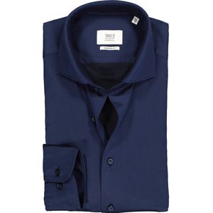 ETERNA modern fit overhemd - 1863 casual Soft tailoring - donkerblauw - Strijkvriendelijk - Boordmaat: 38