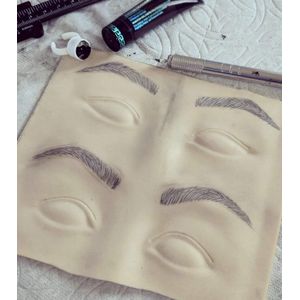 3D Hoge Kwaliteit Siliconen Training Huid | 1 stuks | Permanente Nep Wenkbrauw Huid |  Tattoo Praktijk Huid voor Make | 28x16cm