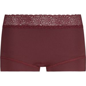 RJ Bodywear Pure Color dames kant short (1-pack) - port - Maat: XXL