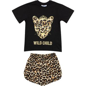 Fun2Wear - Shortama Wild Child - Zwart - Maat 128 -