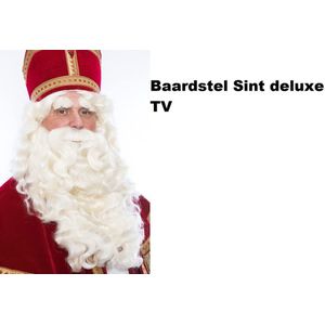 TV Baardstel Sint deluxe - losse snor en een set wenkbrauwen - Sinterklaas feest baard thema feest party evenement