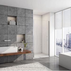 70x180cm douchedeur NANO EasyClean veiligheidsglas chroom