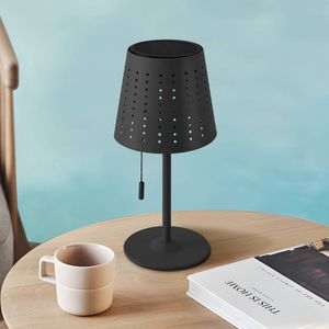 Lindby - Solar buitenverlichting- met dimmer - 1licht - Ijzer, plastic - H: 30 cm - zwart - Inclusief lichtbron