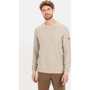 camel active Gebreide trui gemaakt van organic cotton - Maat menswear-XXL - Beige