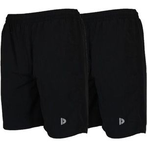 2-Pack Donnay Micro Fibre Short - Sportbroek - Heren - Black (020) - maat L