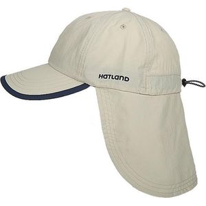 Hatland - UV pet met nekflap voor heren - Stone - anti-muggen - Beige - maat L/XL (59CM)