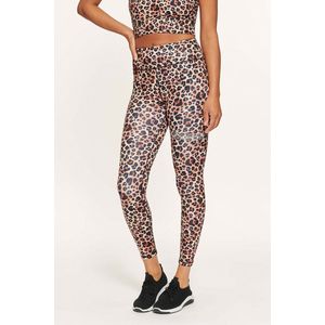 Active Panther Legging Lola Panther high waist brown-black, sportbroek voor dames, yoga, leggings met hoge taille, Workout Fitness Gym Hardlooplegging