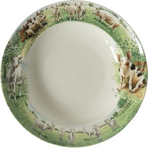 Wiebe van der Zee Bord Diep 23 cm Geit/Varken
