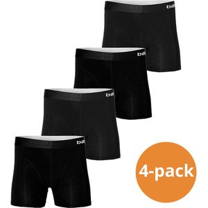 Apollo Bamboo boxershorts Zwart - 4 bamboe boxershorts heren zwart - Maat L