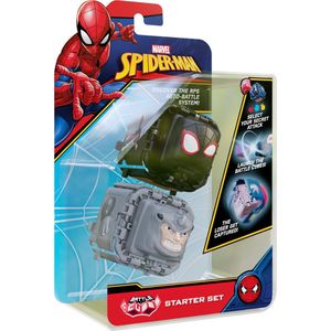 MARVEL Spider-Man Battle Cube - Miles Morales VS Rhino - Battle Fidget Set | Leeftijd 6+ | 2 spelers