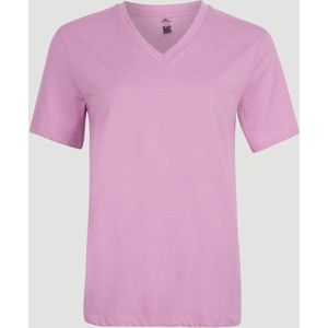 O'Neill T-Shirt Women ESSENTIALS V-NECK T-SHIRT Paars S - Paars 60% Cotton, 40% Recycled Polyester V-Neck