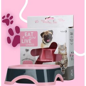 Eat Slow Live Longer Amaze Pinwheel Anti-Schrokbak – Slow feeder – Roze – Size M - 23 x 18 cm