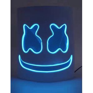 Vegaoo - Marshmallow blauw LED masker voor volwassenen