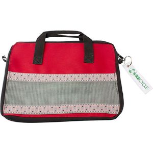 Recycle ipad tas | Procean | rood met roze strepen
