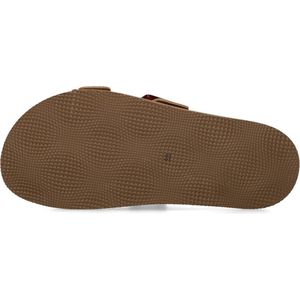 Lina Locchi Sue 2 Gesp Slipper Slippers Dames - Cognac - Maat 41