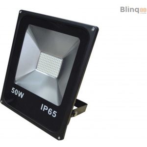 LED Straler Buitenlamp - Bouwlamp - Floodlight flat IP65 - 3000K 50W - Waterdicht
