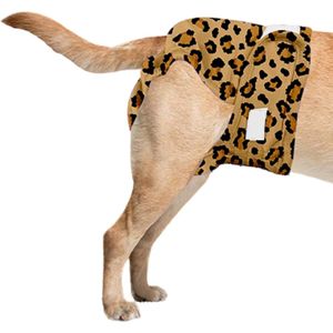 Sharon B Loopsheidbroekje hond Luipaard Maat L - Wasbaar - Verstelbaar - Taille 36-46 cm