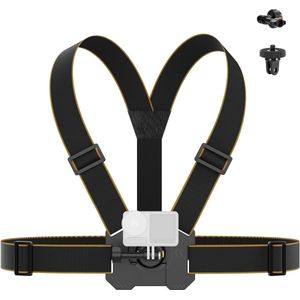 Verstelbare borstband voor actiecamera - compatibel met GoPro - DJI Osmo - Insta360 - magneetbevestiging - snelontgrendeling - video POV - vlog - GP25 .
