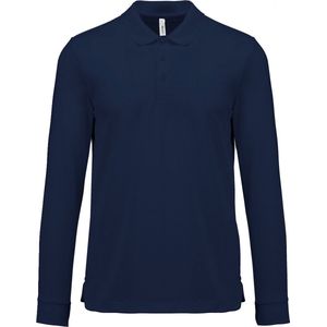 SportPolo Unisex XXL Proact Kraag met knopen Lange mouw Sporty Navy 100% Polyester