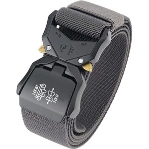 Tactical Belt Elastische Riemen voor Mannen en Vrouwen - Tactische Nylon Canvas Riem Militaire Zware Sport Riemen met Snelle los Gesp 1.5 inch Webbing - Outdoor Heren riem EDC MOLLE Stretch Riemen Tactical Belt