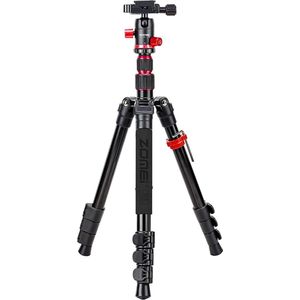 Professioneel Lichtgewicht DSLR Camerastatief - Universeel Fotostatief voor Fotografie – Aluminium Tripod Zwart 138CM