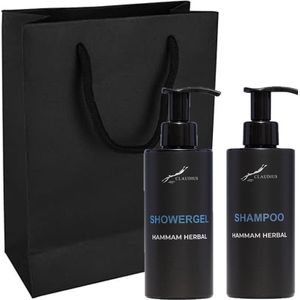 Douchepakket Hammam Herbal - Showergel + Shampoo - 300 ml per fles - set van 2 stuks - met luxe gift tas - cadeau - giftset voor hem en haar