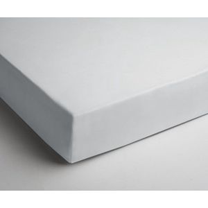 Luxe Katoen/Satijn Lits-jumeaux Extra Lang Hoeslaken Wit | 180x220 | Heerlijk Zacht En Soepel | Subtiele Glans