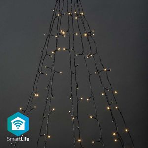 Nedis SmartLife-kerstverlichting - Boom - Wi-Fi - Warm Wit - 200 LED's - 20.0 m - 10 x 2 m - Android / IOS