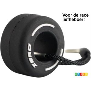 *** Formule 1 Sleutelhanger - Race Auto Band -Wit - Kinderfeest - Vrijgezellenfeest - van Heble® ***