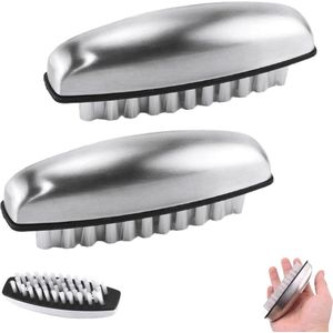 NORDIVAR® - Luxe RVS Handwasborstel Set, Multifunctioneel voor Keuken, Badkamer, Doe-Het-Zelf Reiniging -