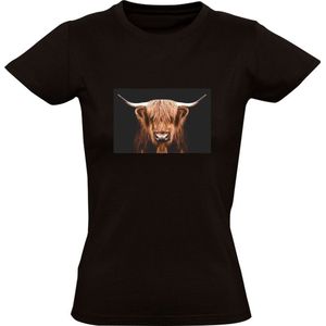 Schotse hooglander Dames T-shirt - dieren - dierentuin