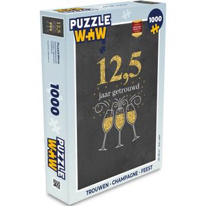 Puzzel Spreuken - Huwelijk - 12,5 jaar getrouwd - Jubileum - Huwelijk - Legpuzzel - Puzzel 1000 stukjes volwassenen