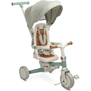 3-in-1 Driewieler met Duwstang, Loopfiets en Kinderfiets voor Kinderen vanaf 18 Maanden