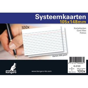 Systeemkaarten a6 105x148mm 100 stuks | Pak a 100 stuk | 20 stuks