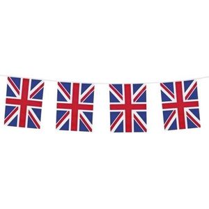 5x Union Jack vlaggenlijnen 10 meter - Engeland/Britse feestartikelen - Vlaggetjes/slingers versiering