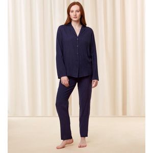 Triumph Dames pyjama Boyfriend 10216596 -M008 BLUE - DARK COMBINATION-44