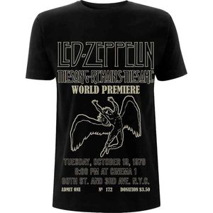 Led Zeppelin - TSRTS World Premier Heren T-shirt - L - Zwart