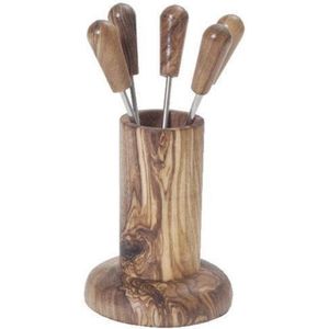 Olijfhouten Pincho houder recht model - Bowls and Dishes