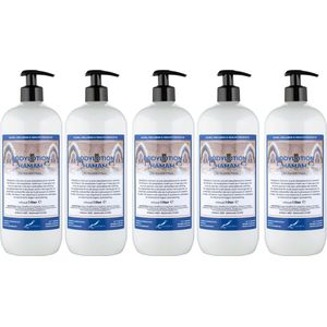 Bodylotion Hamam 1 Liter - met gratis pompje - set van 5 stuks - Voordeelverpakking