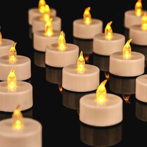 Flikkerende LED Theelichtjes op Batterijen - 12 Stuks voor Feestelijke Decoratie