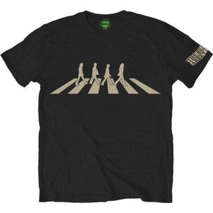 Beatles Abbey Road Zebrapad Silhouet Heren T-shirt XXL