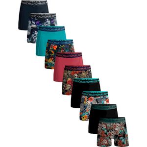 Muchachomalo Heren Boxershorts 10 Pack - Normale Lengte - Maat S - 95% Katoen - Mannen Onderbroek met Zachte Elastische Tailleband