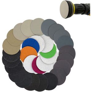 5000 # 2 Inch Polijstschuurpads Nat/Droog - 10 Schijven met Steunpads 50 mm