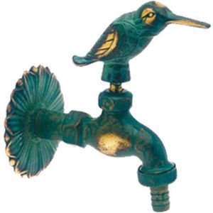 Bonfix Luxe tapkraan - nostalgische kraan - vogel - groen