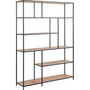 Boekenkast Naturel - MDF - 135x35x185cm - Boekenkast Bronx - Giga Living