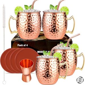 Equivera Moscow Mule Bekers - Moscow Mule Beker - Moscow Mule - Moskow Mule Bekers - Cocktailglas - Cocktailglazen