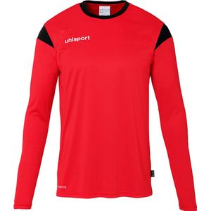 Uhlsport Squad 27 Voetbalshirt Lange Mouw Kinderen - Rood / Zwart | Maat: 140