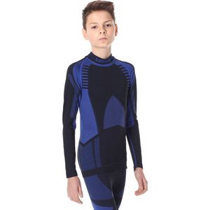 Ladeheid Kinderen Thermoshirt - Thermo ondergoed – Jongen - Meisje - Thermokleding - Longsleeve - LA-SS-Thermo-Shirt-Women - Zwart/Donkerblauw - 134-140