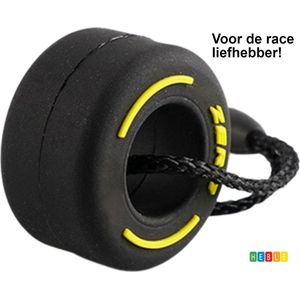 *** Formule 1 Sleutelhanger - Race Auto Band -Geel - Kinderfeest - Vrijgezellenfeest - van Heble® ***