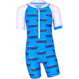 JUJA - UV Zwempak voor baby's - korte mouwen - Oldtimer - Lichtblauw - maat 92-98cm